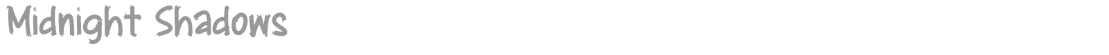 Midnight Shadows font preview